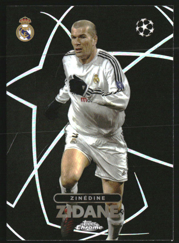2023-24 Topps Chrome UEFA Club Competitions Shadow Etch Zinedine Zidane
