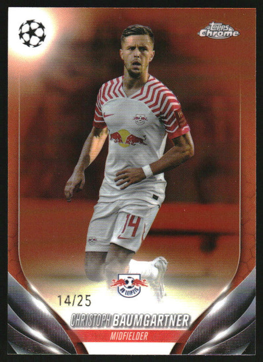 2023-24 Topps Chrome UEFA Club Competitions Orange Christoph Baumgartner
