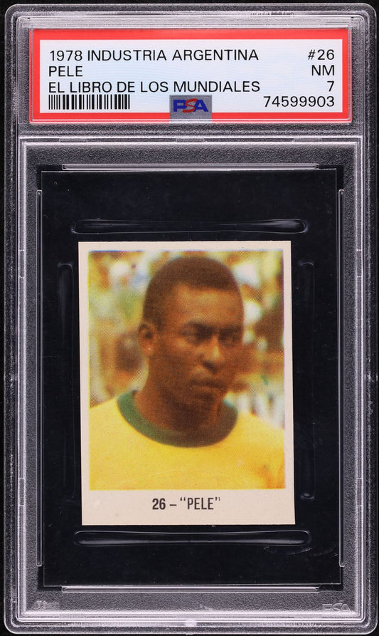 1978 Industria Argentina El Libro De Los Mundiales Pele #26 PSA 7
